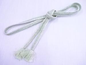 リサイクル　和装小物　帯締め　銀糸　正絹　平組